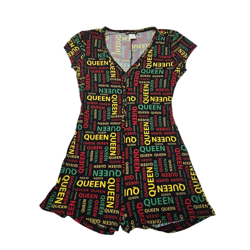 Make It Rain Young Women's Graphic Short Jumper Size Large Multicolor